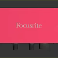 Pink Focusrite Audio Interface Electronic Device With Control Knobs And Input Ports
