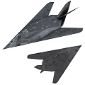 Advanced Stealth Fighter Jet Gray Aerodynamic Design Front View Military Aircraft