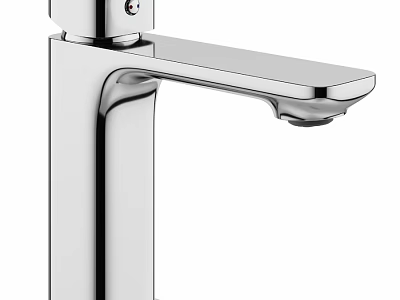 Modern Chrome Faucet With Tall Spout And Sleek Single Handle Design 3d model
