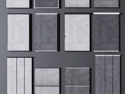 Various Curtain Designs and Styles for Modern Home Interior Decoration 3d model