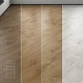 Dark Medium And Light Wooden Floor Planks With Natural Grain Patterns 3d model