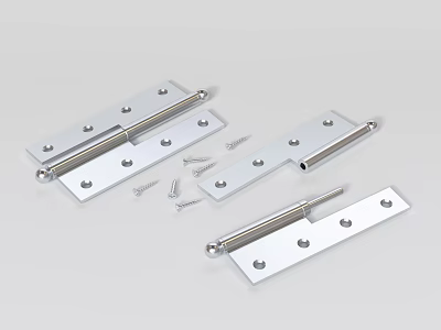 Stainless Steel Heavy Duty Hinges With Matching Screws For Furniture 3d model