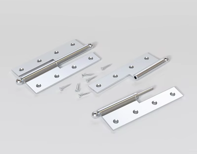 Stainless Steel Heavy Duty Hinges With Matching Screws For Furniture 3d model