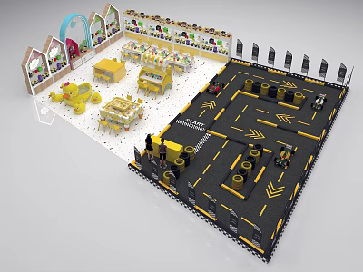 Modern Toy Store Children's Point Kart Handmade Shop 3d model Modern Toy Store Children's Point Kart Handmade Shop 3d model