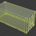 Industrial Cargo Container Green Metal Structure With Transportation Labels And Heavy Duty Design