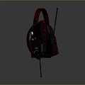 Wired Over Ear Headphones With Black Red Design And Built In Microphone