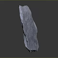 Natural Stone Material With Visible Embedded Trilobite Fossil And Rough Surface Texture