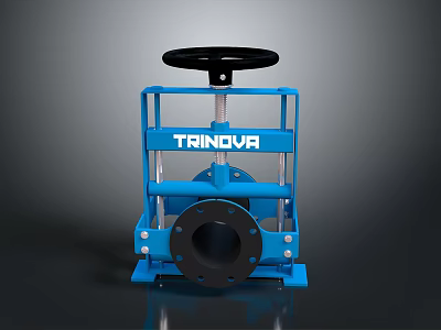 Trinova Blue Lighting Combination With Black Wheel And Flange Design Elements 3d model