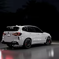 White SUV With Modern Design Sleek Body And Black Red Wheels Side Profile
