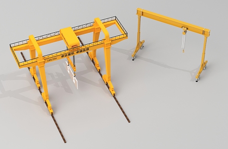 Modern tower crane gantry crane combination 3d model