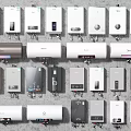 Different Types of Home Water Heaters as Daily Use Electrical Appliances with Modern Designs