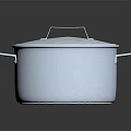 Stainless Steel Cooking Pot With Lid And Two Handles For Kitchen Use