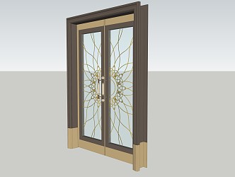 Double Door Exquisite Luxury Double Door 3d model