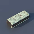 Delicious Rectangular Matcha Chocolate Bar With Green Surface And Brown Spots 3d model