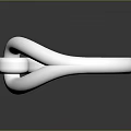 Modern Fashion Accessory With White Sleek Knot Design And Smooth Surface