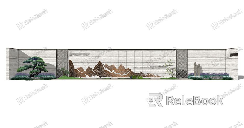 New Chinese style landscape wall landscape wall model