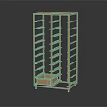 Wooden Display Shelf With Multiple Tiers Bottom Drawer And Modern Design