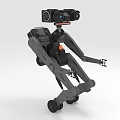 Mechanical Robot 3D Model With Gray Black Design Camera Sensors And Multi Legged Structure 3d model