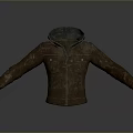 Brown Leather Jacket With Pockets And Classic Collar For Everyday Wear 3d model