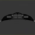 Futuristic Cosmic Spaceship Design with Black and White Color Scheme and Purple Propulsion Thrusters