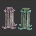 Columns Stone Columns Stone Columns Old Columns Roman Columns Roman Columns Classical Columns Greek Columns 3d model