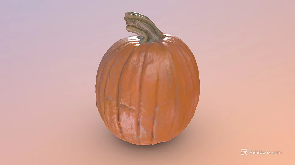 Fresh Ripe Orange Whole Pumpkin Perfect For Healthy Cooking And Baking 3d model 