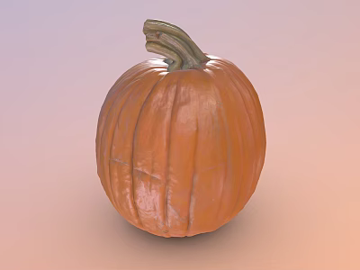 Fresh Ripe Orange Whole Pumpkin Perfect For Healthy Cooking And Baking 3d model