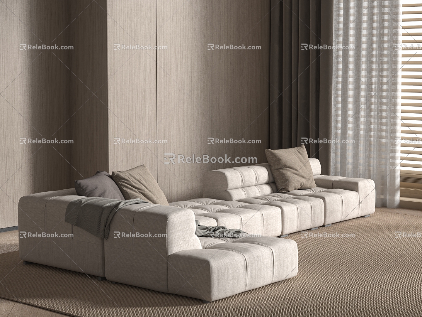 Modern Multiplayer Sofa 3d model