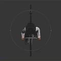 Vintage High Wheel Bicycle With Gentleman In Formal Attire On Dark Background