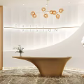 Modern Front Desk 3d model