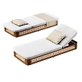 Comfortable Rattan Lounge Chairs With Wooden Frames Light Cushions And Soft Pillows