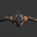 Sci Fi Humanoid Character With Mechanical Armored Suit Detailed Metallic Design And Glowing Accents