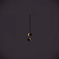 Modern Gold Metallic Chandelier With Circular Reflective Disks And Warm Light