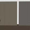 Modern Minimalist Wardrobe Design With Light Colored Cabinet Doors And Drawers