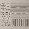 Classic Decorative Carving Ornamental Strips Columns And Design Elements For Interior