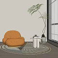 Modern single sofa 3d model