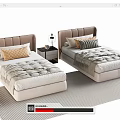 Modern single bedside table 3d model