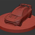 Sleek Racing Concept Car With Black White Pattern And Rear Spoiler