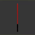 Red Crossguard Lightsaber Weapon Design With Glowing Red Blade And Black Hilt