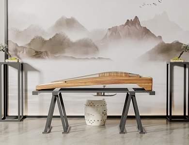 New Chinese Guzheng 3d model