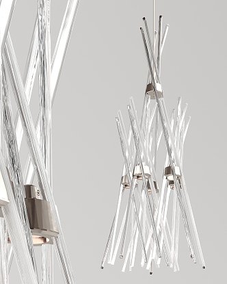 Modern chandelier geometric glass chandelier 3d model