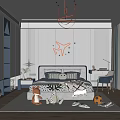 Modern Kids Room Interior Design With Airplane Wall Decor Bed Desk And Toys