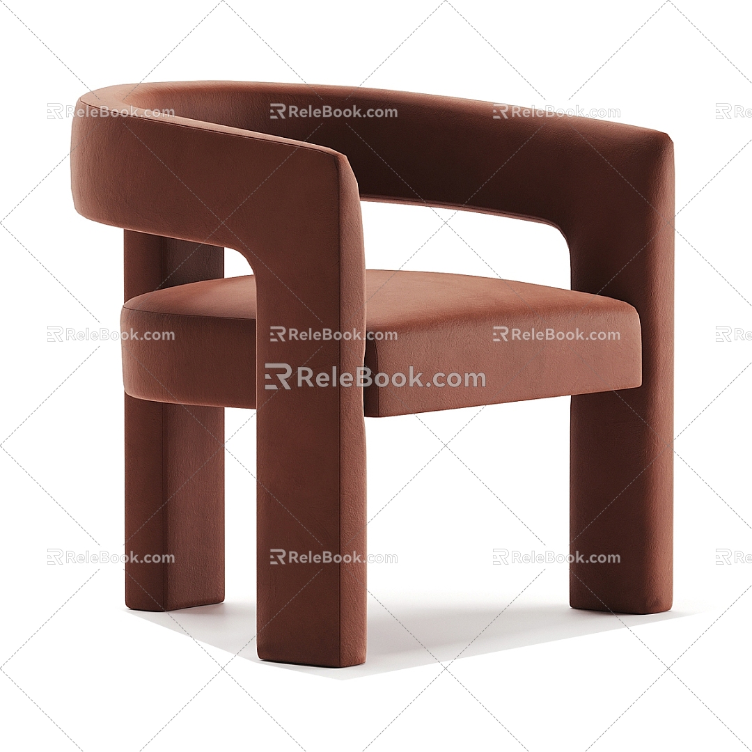 Modern Single Sofa Simple Single Casual Sofa 3d model