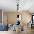 Modern Home Theater Interior With Comfortable Sofas And Big Windows