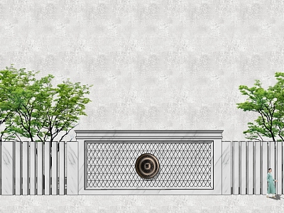 New Chinese style landscape wall model