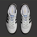 Comfortable White Low Top Sneakers With Black Stripes And Brown Sole