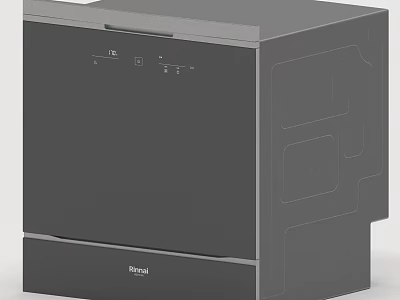 Modern Efficient Dishwasher With Smart Control Panel For Home Kitchen Use 3d model