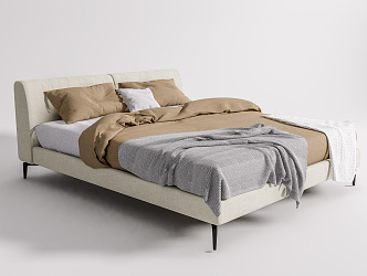 Modern Double Bed 3d model