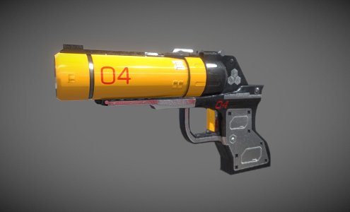 Weapon signal gun 3d model