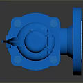 Blue Industrial Safety Valve With Flange Body And Spring Handle Design